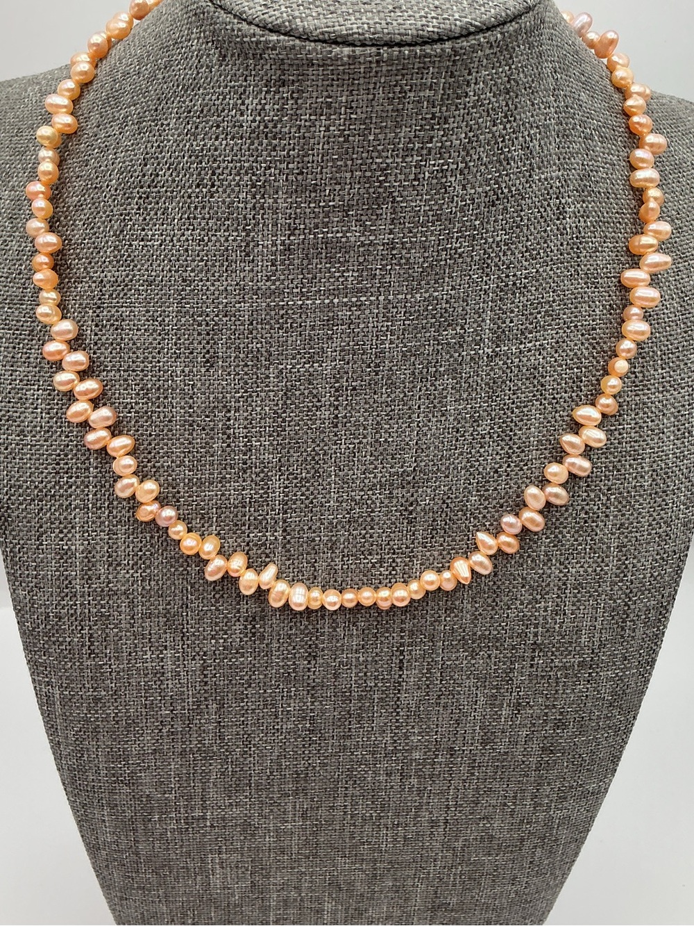 Freshwater Pearl Necklace in Peach Pink